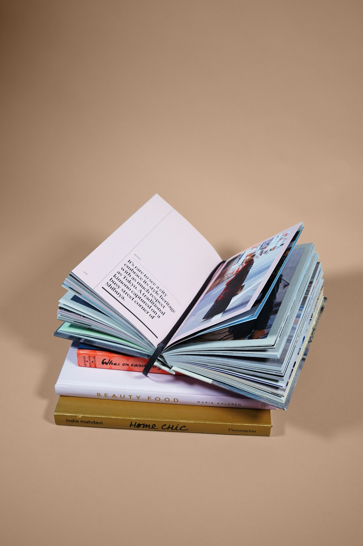 Mountain landscape with book