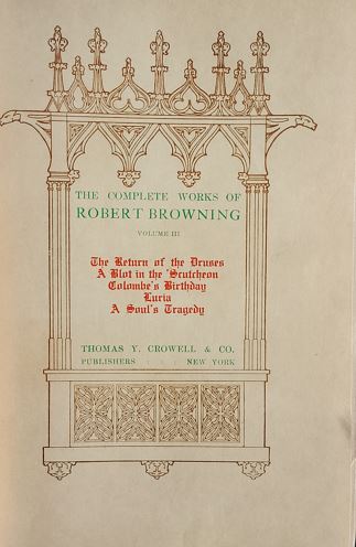 The Complete Works of Robbert Browning Volume III