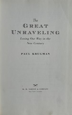 The Great Unraveling