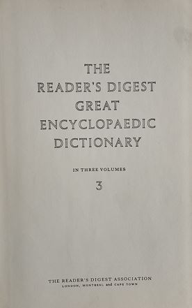 The Readers' Digest Great Encclopaedic Dictionary