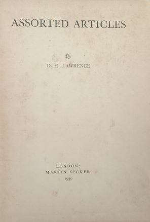 Assorted Articles