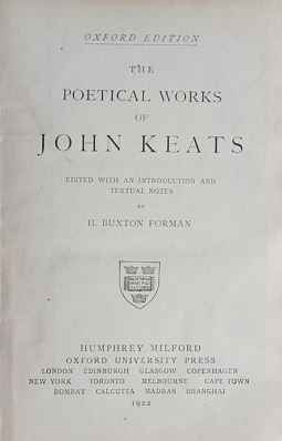 The poetical Works Of John Keats