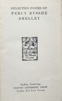 Selected Poems Of Percy Bysshe Shelley