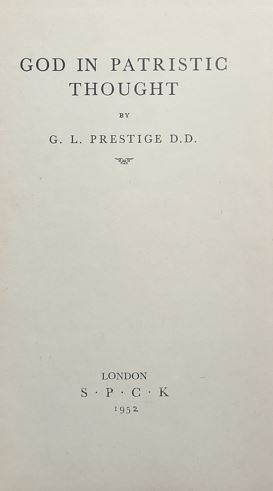 God In Patristic thuoght